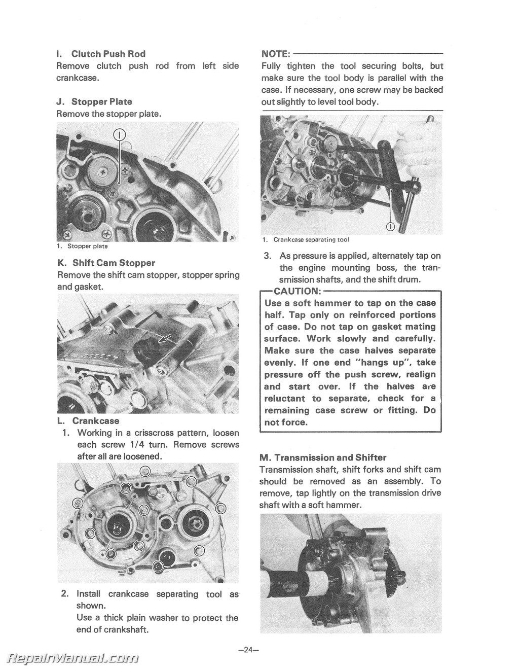 1978 Yamaha GT80E MXE Motorcycle Service Manual EPA