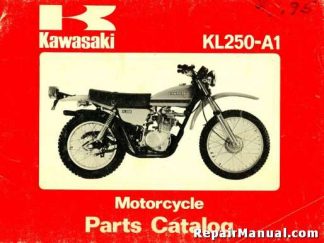 1978 Kawasaki KL250A1 Motorcycle Factory Parts Manual