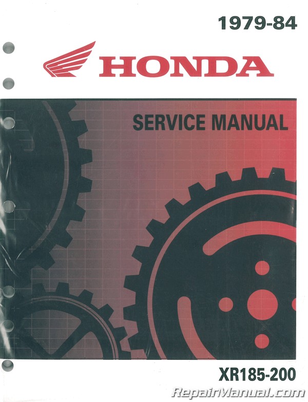 1979 Honda XR185 1980-1984 XR200 Motorcycle Service Manual