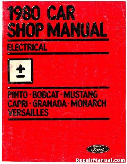 1980 Ford Electrical Car Shop Manual