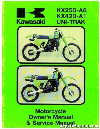 1980 Kawasaki KX250 KX420 Motorcycle Owners Service Manual