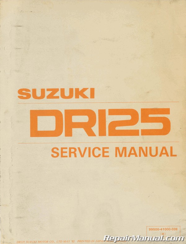 Suzuki DR125S DR125 S DR 125 DRS supplement revue moto technique manuel atelier 