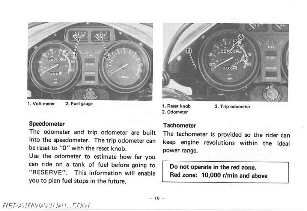 1982 Yamaha XJ550RJ Maxim Motorcycle Owners Manual
