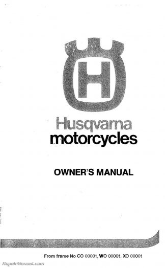 1983 1984 1985 Husqvarna Motorcycles Owners Manual