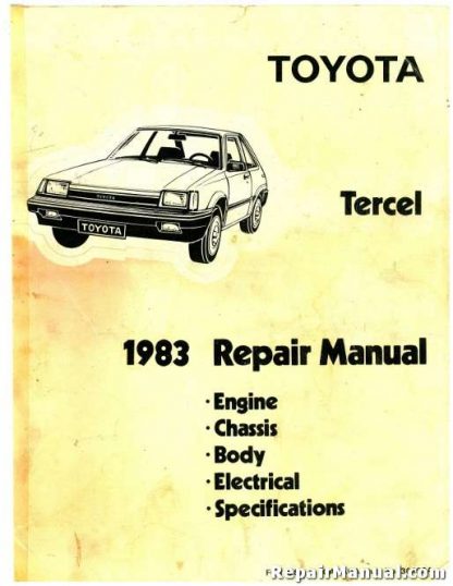 1983 Toyota Corolla Tercel Auto Repair Service Manual