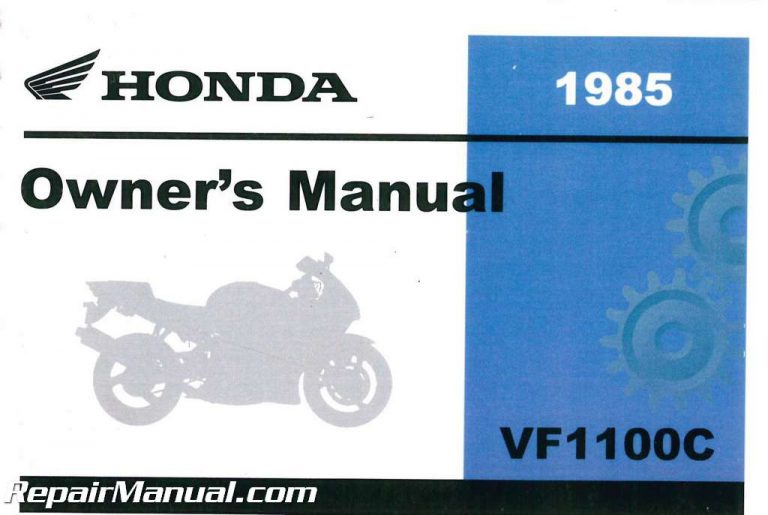 1985 Honda VF1100C V65 Magna Motorcycle Owners Manual