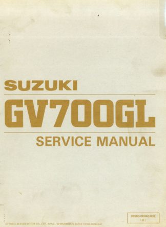 1985 Suzuki GV700GLF Madura Motorcycle Repair Service Manual