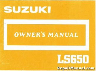 1987 Suzuki LS650 Owners Manual
