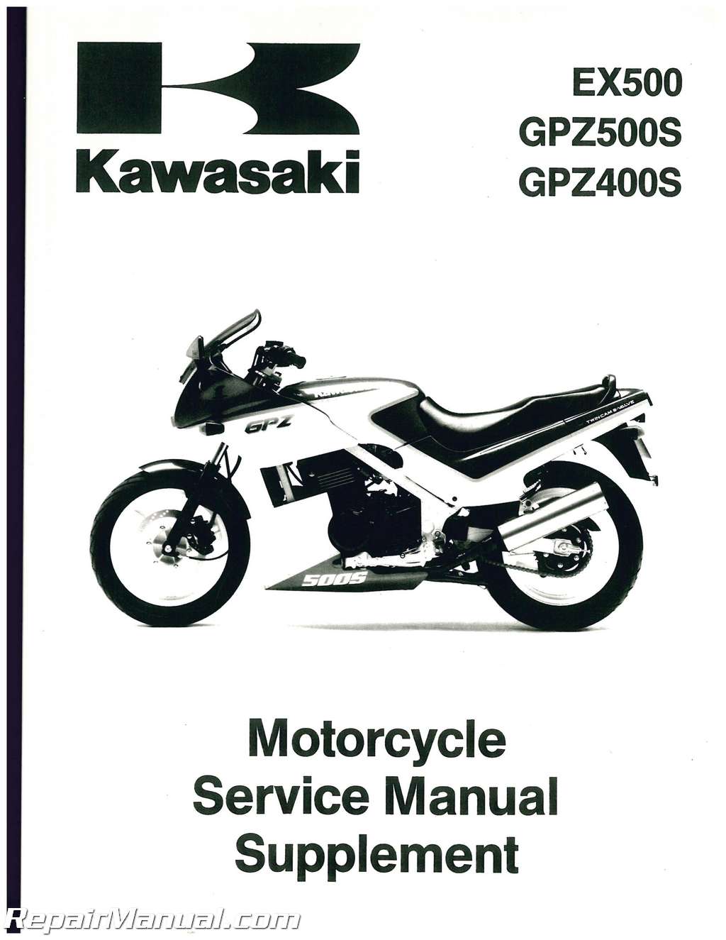 1988 Kawasaki EX500-A1 GPZ Motorcycle Service Manual Supplement