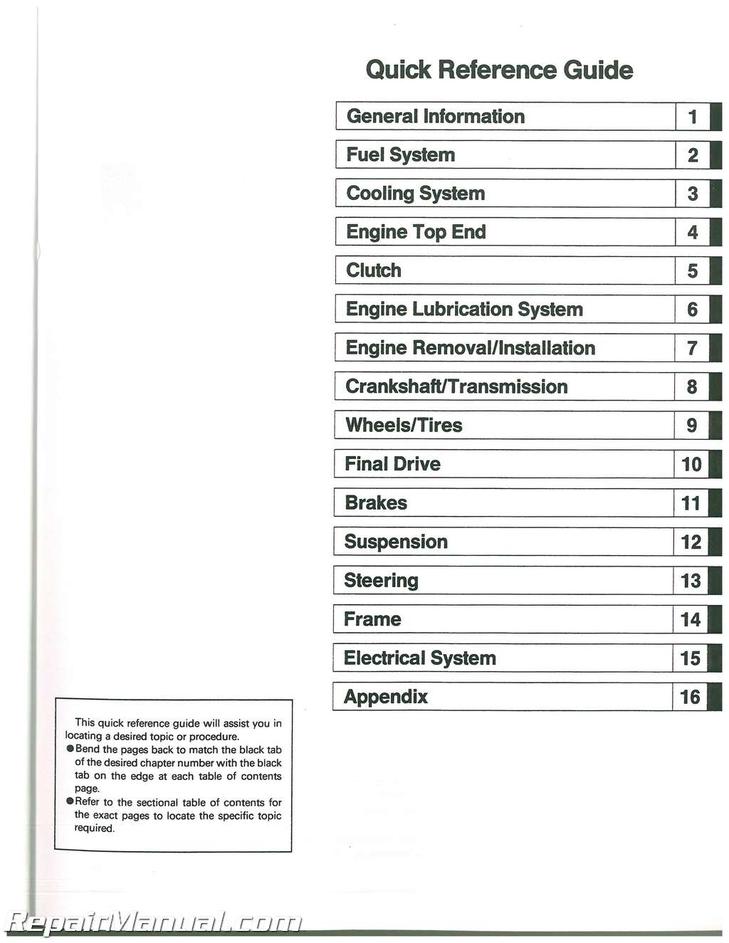 Kawasaki ZL600B Service Manual Supplement