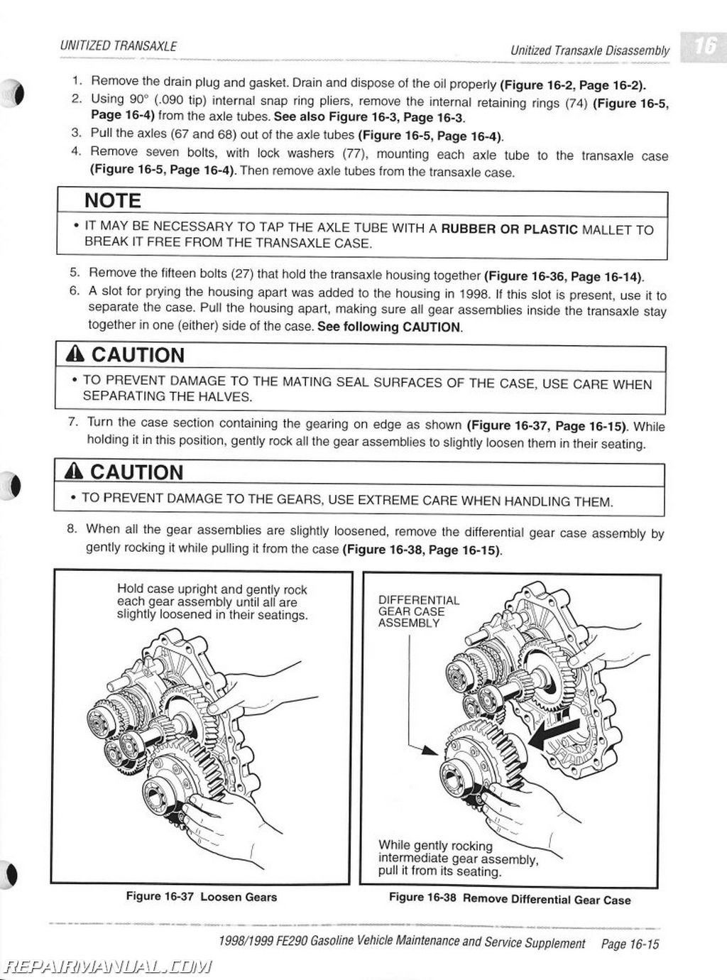 1998-1999 Club Car FE290 Maintenance And Service Manual ... powerdrive 2 wiring diagram 