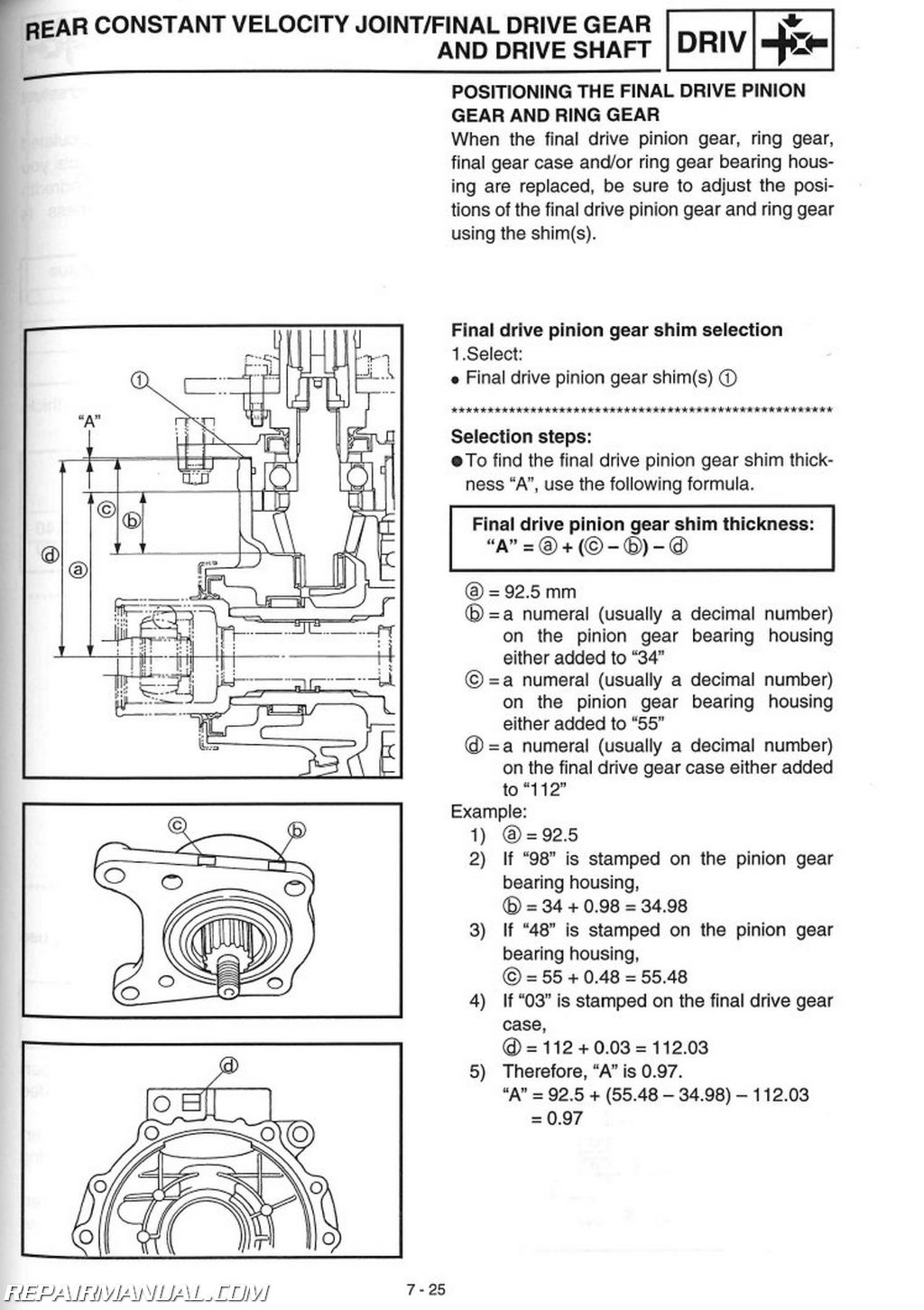 YFM660FA Grizzly 660 Yamaha ATV Service Manual 2003-2008