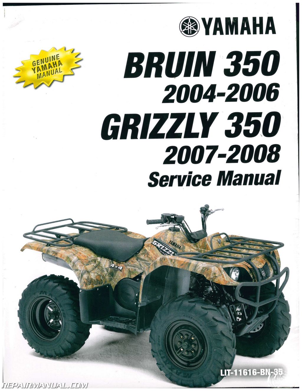 2003-2011 Yamaha YFM350 Bruin Grizzly Auto 4X4 YFM400 Kodiak 4WD