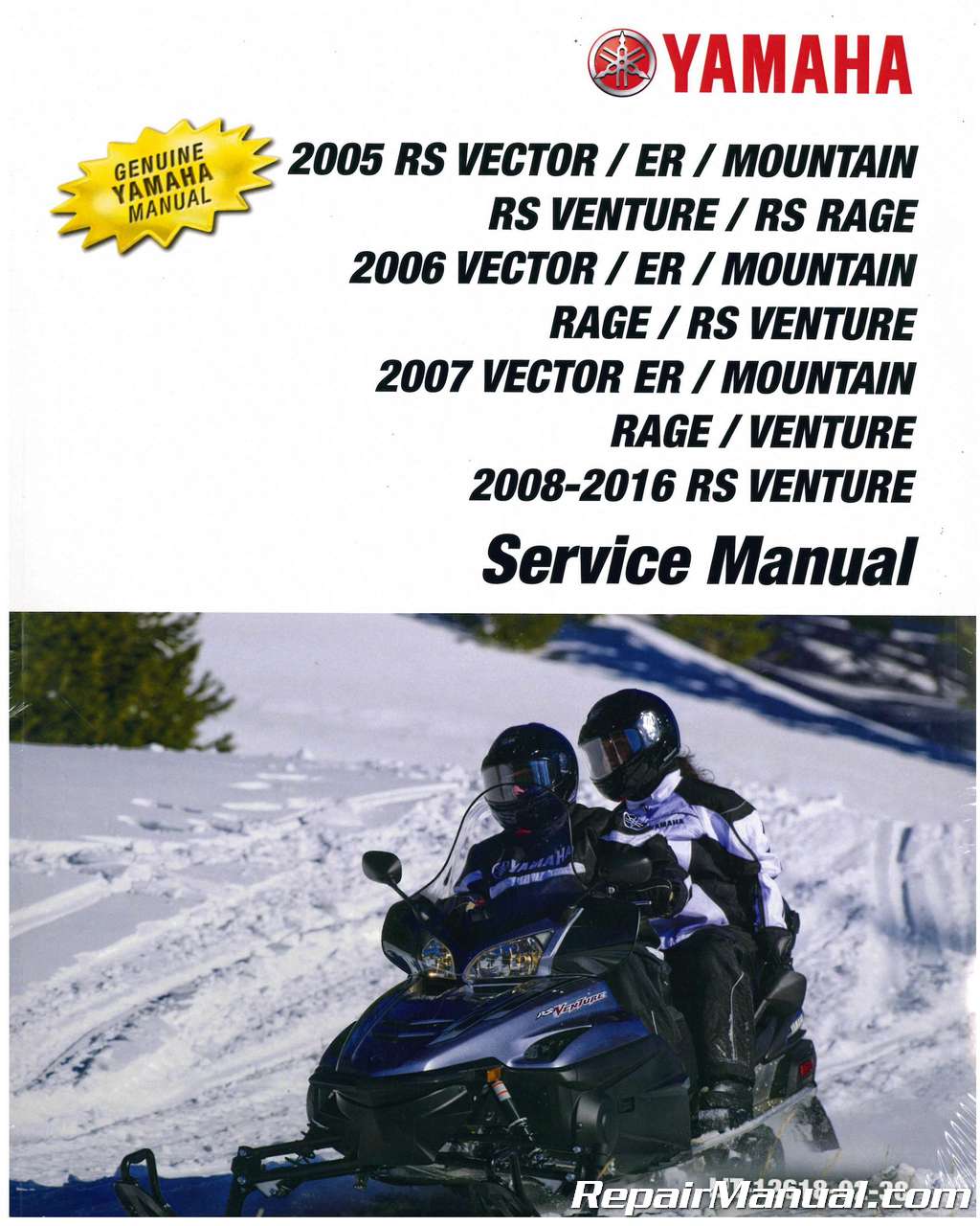 Yamaha RS Vector Service Repair Manual ER GT Mountain Rage Nytro 2005 2006 2007 