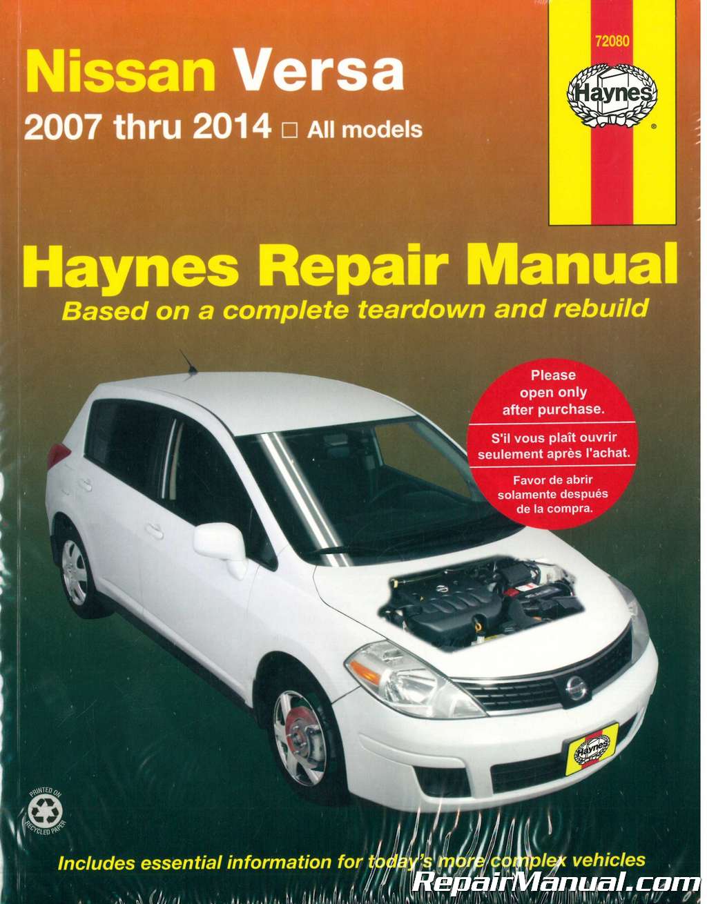 2007 2019 Nissan Versa Haynes Auto Repair Manual