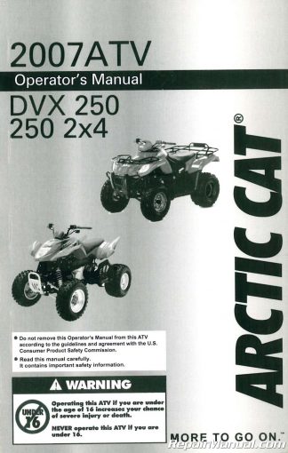 2008 ARCTIC CAT 250CC DVX UTILITY ATV SERVICE /& REPAIR MANUAL