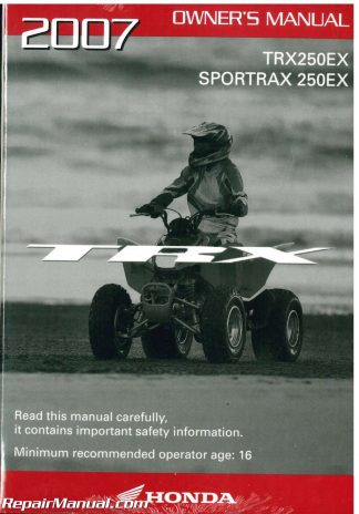 2004-2007 Service Manual Honda TRX400F FourTrax Rancher ATV