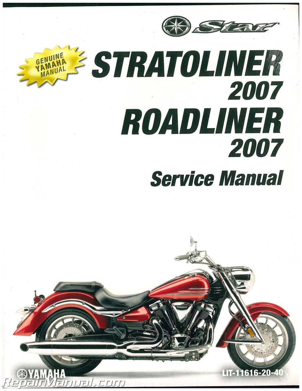 Yamaha Roadliner & Stratoliner Service & Repair Manual Star S Midnight 2007 