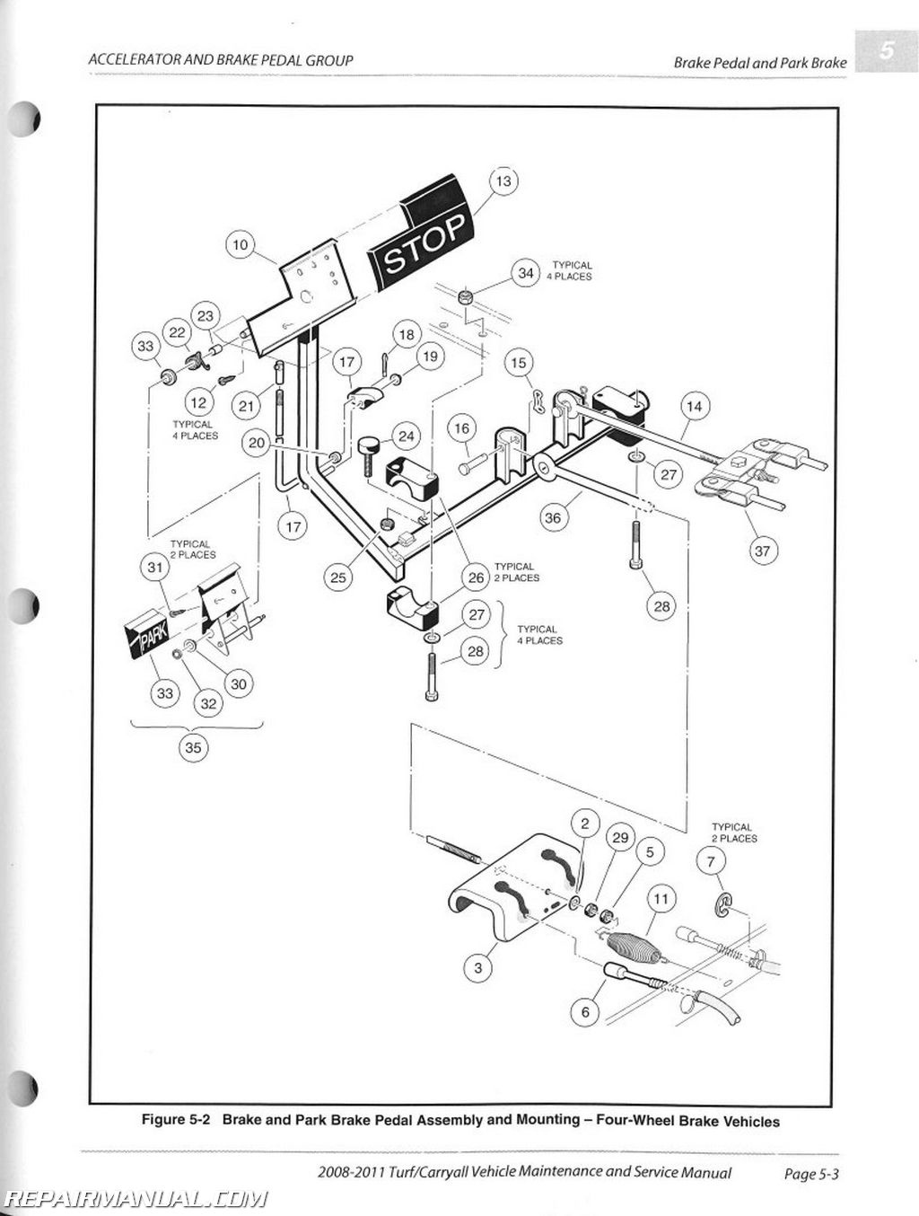 Club Car Turf 2 Carryall Parts List