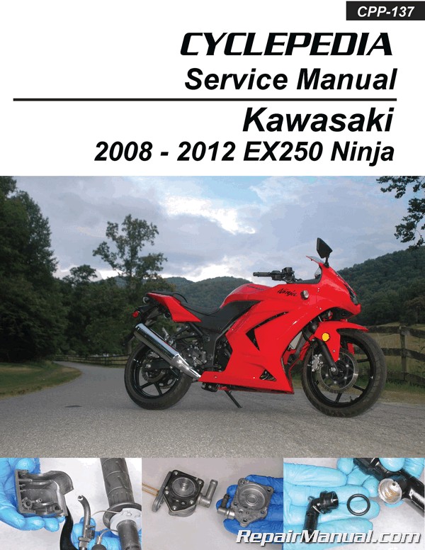 international Råd smykker 2008-2012 Kawasaki Ninja 250R Printed Service Manual