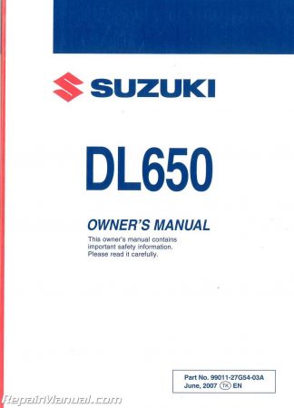 2007 2008 SUZUKI RM250 OEM OWNERS SERVICE REPAIR MANUAL BOOK 99011-37F57-03A 