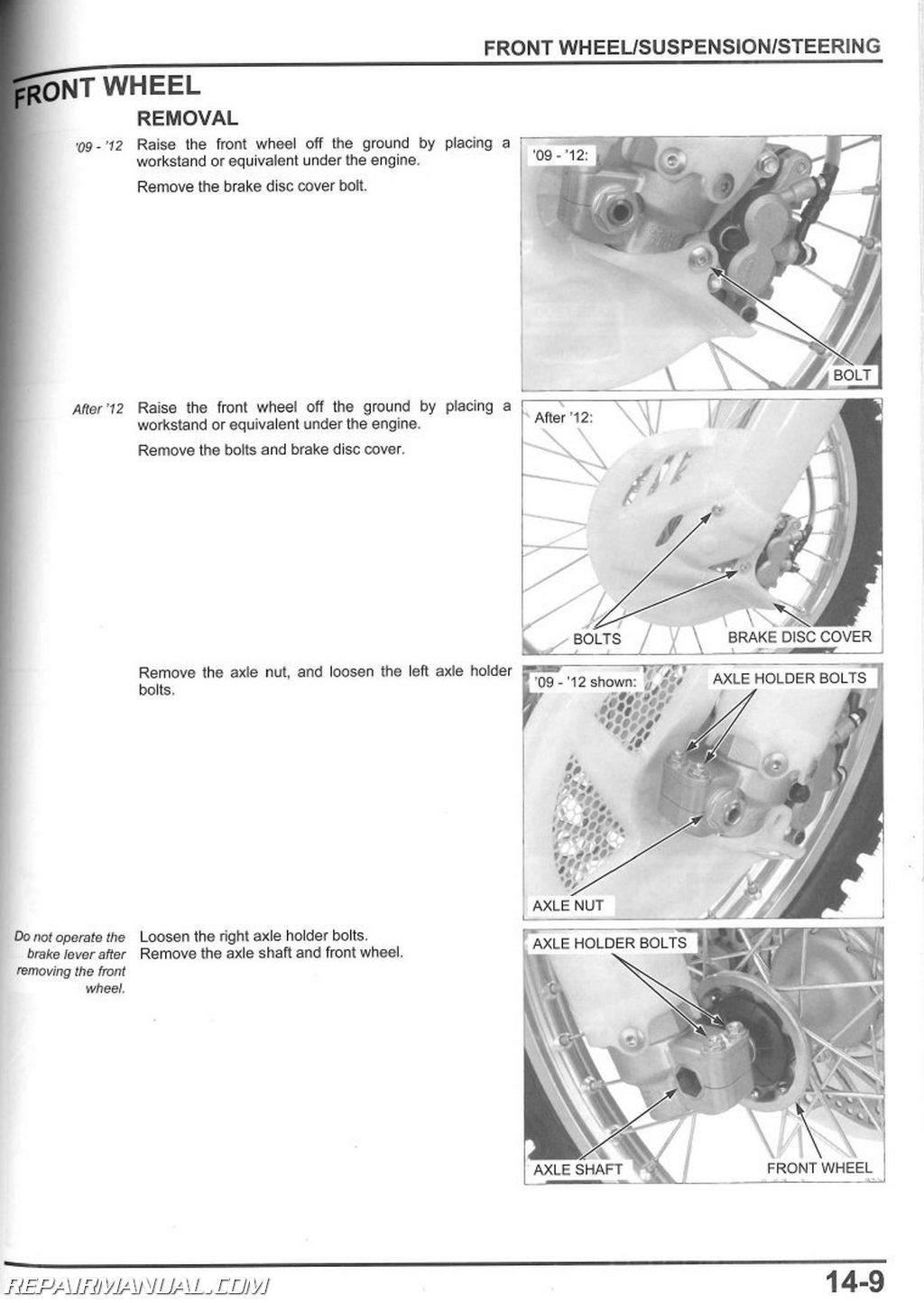 2006 honda crf450r service manual pdf