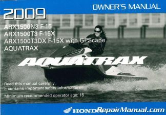 Owner Manual 08 A/CE Honda 2008 ARX1500T3/T3DX 