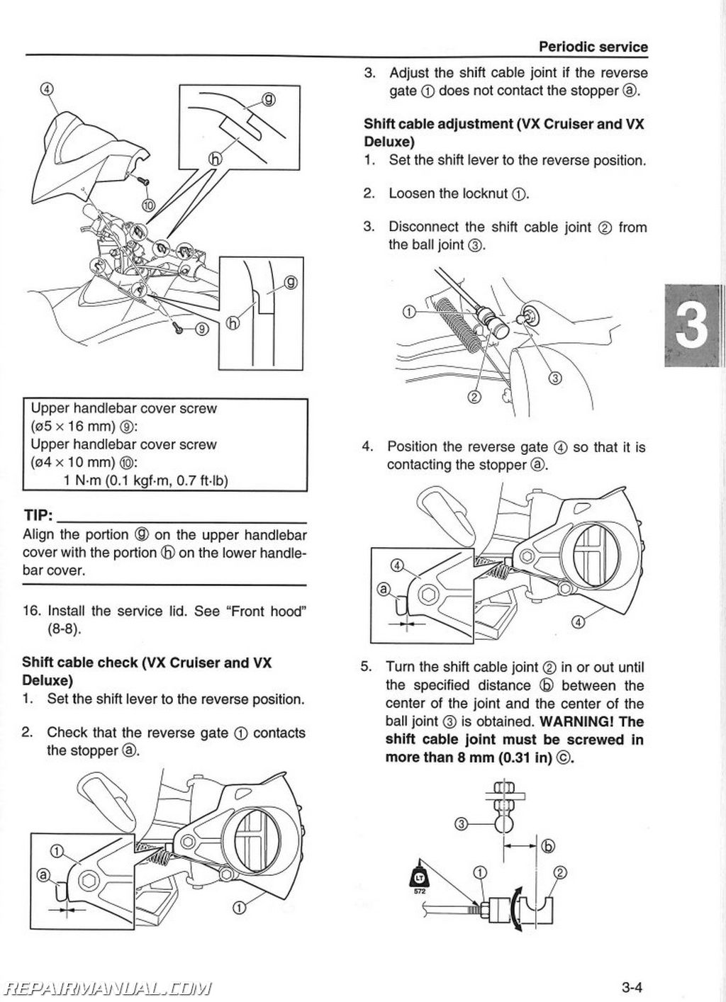 2010-2014 Yamaha VX1100 Cruiser Deluxe 2015 V1 Sport ... 2002 yamaha 660 grizzly wiring diagram in pdf 