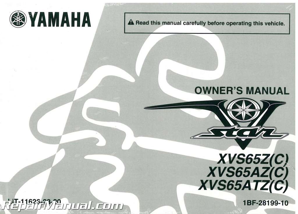 2010 Yamaha XVS650 VStar Motorcycle Owners Manual