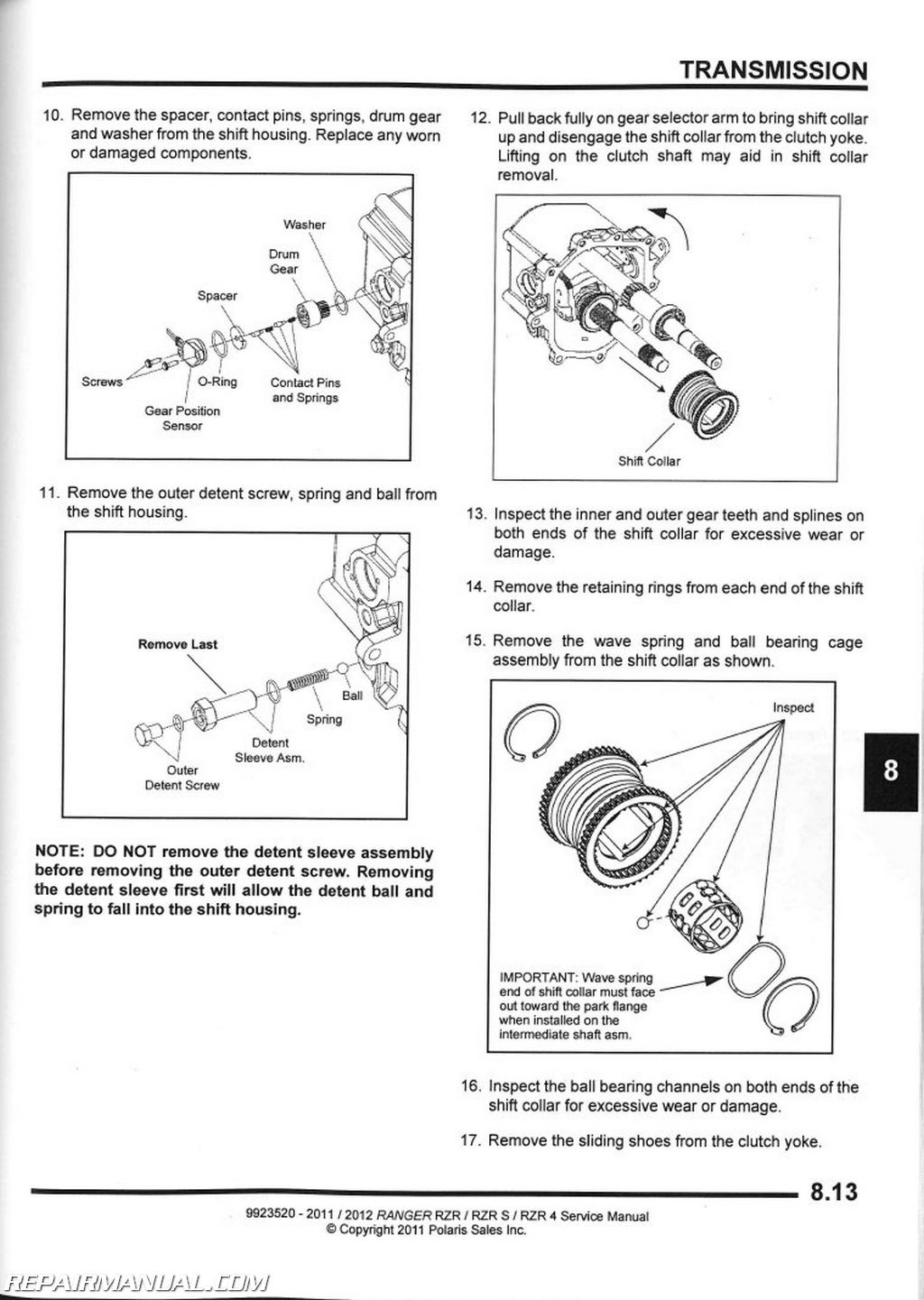 Polaris Rzr Clutch Spring Chart