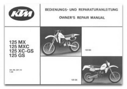 Official 1984-1985 KTM 125 GS MX MXC Owners Repair Manual