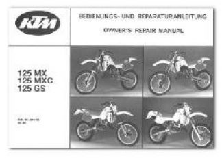 Official 1986 KTM 125 GS MX MXC Owners Repair Manual