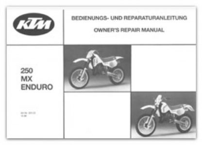 Official 1987 KTM 250MX and 250 Enduro Owners Repair Manual