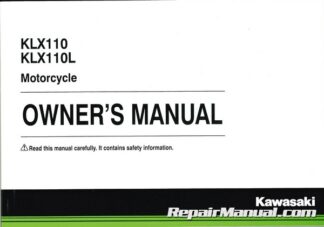 2015 Kawasaki KLX110 KLX110L Motorcycle Owners Manual