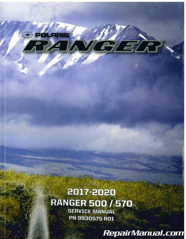 Polaris 2017 Ranger 500 570 2x4 4x4 Crew UTV service manual in 3-ring binder 