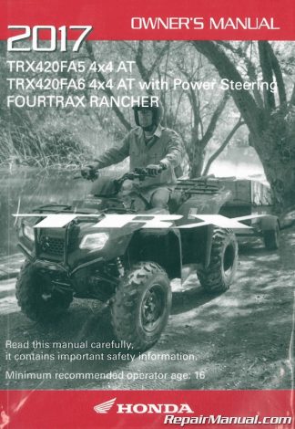 2007-2013 Honda TRX420FE FM TE TM FPE FPM ATV Rancher Service Manual