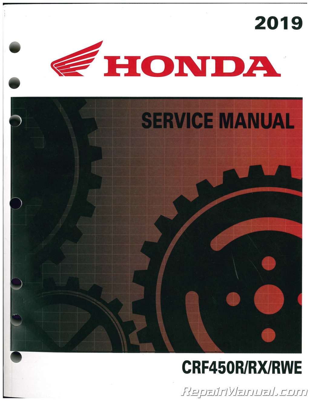 2019 Honda CRF450R RX RWE Motorcycle Service Manual