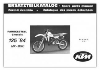 Official 1984 KTM 125 GS MX MXC Chassis Spare Parts Manual