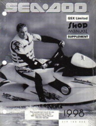 Used Official 1997-1998 Sea Doo GSX Limited Factory Service Manual Supplement
