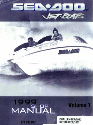 Official 1999 Sea-Doo Sportster/1800 Challenger/1800 Factory Shop Manual Vol 1