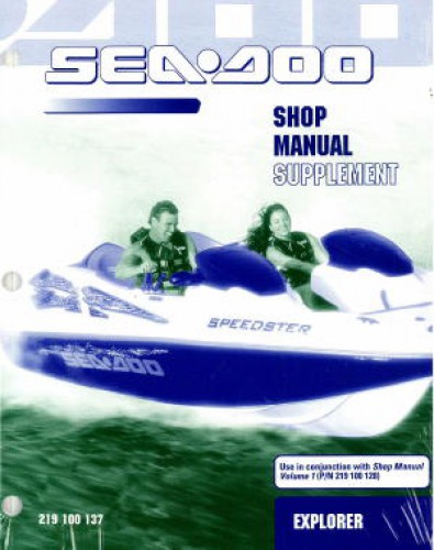 Official 2001 Sea-Doo Explorer Factory Service Manual Supplement