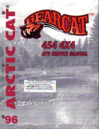 Official 1996 Arctic Cat Bearcat 454 Factory Service Manual