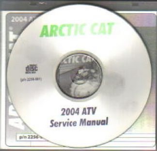 Official 2004 Arctic Cat ATV CD-ROM Service Manual on CD-ROM