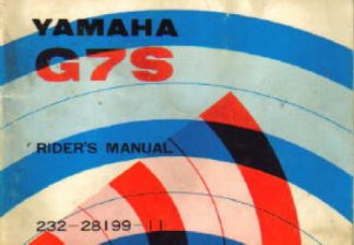 Official 1972 Yamaha G7S Owner Manual