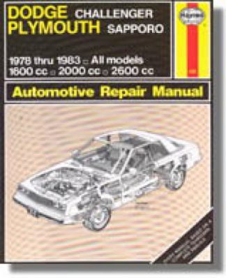 Used Haynes Dodge Challenger Plymouth Sapporo 1978-1983 Auto Repair Manual