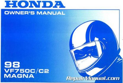 Official 1998 Honda VF750C C2 Magna Factory Owners Manual