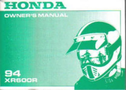 Official 1994 Honda XR600 Owner Manual