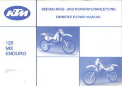 Official 1988 KTM 125 MX Enduro Owners Repair Manual