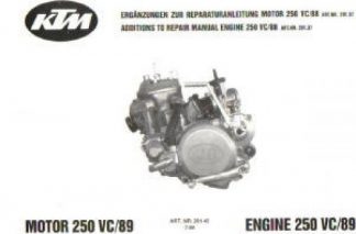 Official 1989 KTM 250 VC Engine Repair Manual Supplement