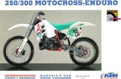 Official 1992 KTM 250 300 Motocross Enduro Owners Handbook